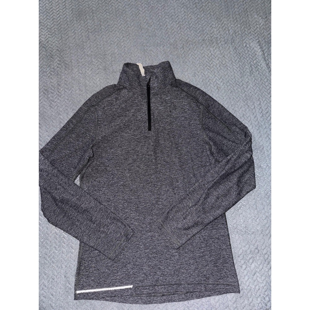 Lululemon Athletic Henley Shirt Long Sleeve Thumb Holes Reflective Gray Size S